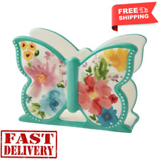 Pioneer Woman Stoneware Butterfly Napkin Holder Decal Floral Sturdy And Durable picture