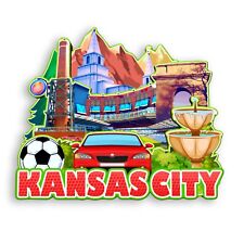 Kansas City Kansas USA Refrigerator magnet 3D travel souvenirs wood gifts picture