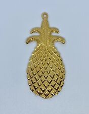 Lenox Kirk Stieff Collection Pewter Pineapple Christmas Ornament Gold-tone picture