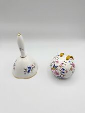 Vintage  Hammersley Floral Fine Bone China Dinner Bell & Hanging Potpourri Ball picture