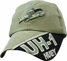 U.S ARMY UH-1 HUEY HAT EMBROIDERED MILITARY BALL CAP STONE WASHED OD GREEN picture