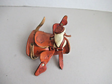 Vintage Western Cowboy Leather Miniature Toy Horse Saddle 4