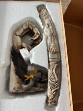 Souvenir / Collectible sculpture Eagle with snake and knife, NEW picture