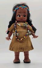 Vintage Indian Doll Native American Eyes Open & Close Leather Costume Hong Kong  picture