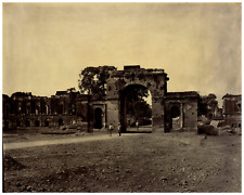 Samuel Bourne, India, Lucknow, The Bailey Guard Gate Vintage Albumen Print Ti picture
