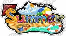 Summer Beach Type Layout Vacation Resort Car Bumper Vinyl Sticker Decal 6