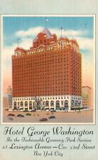 Postcard NY New York City Hotel George Washington 1953 Linen Vintage PC G3336 picture