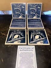 Holland America Line -Tile Coasters- 6 Total. With Certificate Of Authenticity ￼ picture
