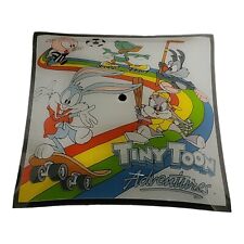 VTG Looney Tunes Tiny Toon Adventures Art Glass Light Fixture Cover Shade 12x12” picture