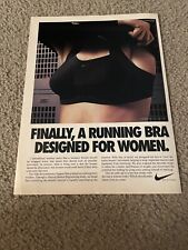 Vintage NIKE REVOLUTIONARY SUPPORT BRA Sports Poster Print Ad 