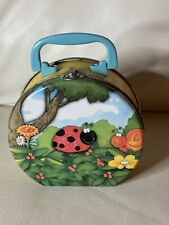 Vintage Metal Sewing Tin Round Lady Bug. picture