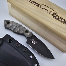 White River GTI 3 Fixed Blade Knife Grooved Micarta 3