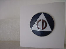 19??  CD civil defense  vintage style  logo   pin   picture