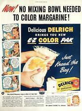Delrich vegetable margarine ad vintage 1947 original print advertisement picture