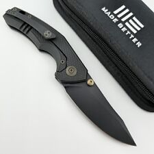 We Knife Co Gnar Folding Knife Black Titanium Handles Bronze Accents S35VN Blade picture