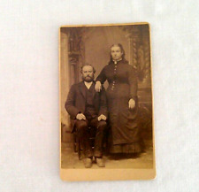 Vintage 1800s Cabinet Photo of Couple From Moline, Ills. Photo by Atkinson picture
