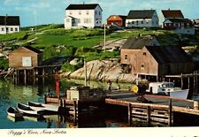 Peggy's Cove Granite Playground Harbor Boats People Vintage Postcard Unposted picture