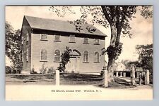 Wickford RI-Rhode Island Historic Church Erected In 1707  Vintage Postcard picture