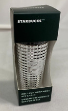 Starbucks 2023 Silver Cold Cup Ornament Key Chain 100% *AUTHENTIC SEALED* picture