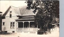 HOUSE & FRONT PORCH lincoln ne real photo postcard rppc nebraska history picture
