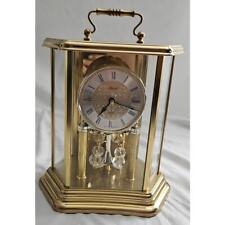 Hermle Germany Quartz Anniversary Mantel Shelf Brass & Glass Clock picture