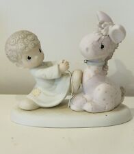 Vintage 1987 Precious Moments, We're Pulling For You, Boy & Donkey Figurine picture