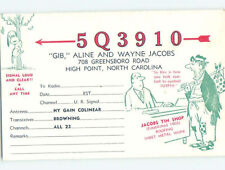 Pre-1980 RADIO CARD - High Point - Near Greensboro & Winston-Salem NC AH1783 picture