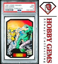 WOLVERINE HULK PSA 9 1987 Marvel Comic Images Colossal Conflicts #86 C1 picture