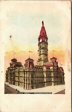 City Hall Philadelphia PA  vintage postcard undivided back glitter picture
