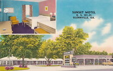  Postcard Sunset Motel Glennville GA  picture