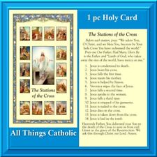 Stations of the Cross Holy Card Catholic Holy Prayer Card picture
