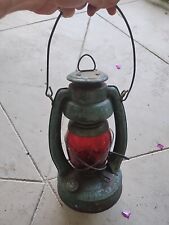 Vintage Embury Lantern Green With Red Globe Little Air Pilot No. 1 picture