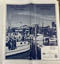 VTG 1970s DOWNTOWN SAN FRANCISCO STREET MAP CALIFORNIA CA Bay Tour AAA 1976 old picture