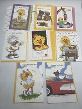 VTG NEW Lot Of 8 Greeting Cards & Envelopes Suzy's Zoo Gibson Multiple Occasions picture