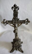 Vintage Early 20th Century Jenning Brothers Metal Spelter Crucifix 10
