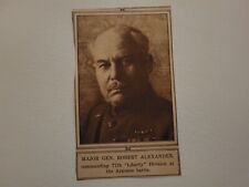 Major General Robert Alexander 77th Liberty Division 1919 WW1 Pictorial Picture picture