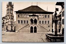 RPPC Bern Switzerland City Hall Houses Grand Council VINTAGE Postcard picture