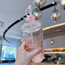 Authentic Starbucks China Peach Blossom Topper Pink Siren 19oz Glass Cup 550ML picture