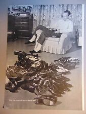1941 Fred Astaire with 34 of His 84 pairs of dancing Shoes magazine Photo picture