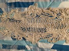 Vintage Handmade Romanian Point Lace Doily- Crochet- Needlework- picture