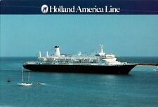 MS Nieuw Amsterdam Cruise Ship, Holland America Line chrome Postcard picture