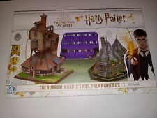 Harry Potter 3D Puzzle The Burrow & Hagrids Hut Sealed The Knight Bus 315 pcs picture
