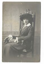  High Society Woman,Candid Pose, Boston,Massachusetts . RPPC Circa 1908 Unposted picture