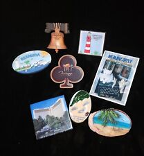 Lot Of 8 Souvenir Collectible Travel Magnets - US And Caribbean Very Good Con picture