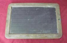 18C. ANTIQUE STUDENTS BLACK STONE CHALK BOARD w/WOODEN FRAME RARE picture
