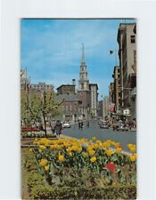 Postcard Park Street church from Tremont Street Mall Boston Massachusetts USA picture