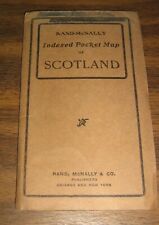 Vintage 1906 Scotland Rand McNally Indexed Pocket Map,Railroad System,Cities picture