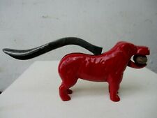 Vintage Strong Nut Cracker in Iron Lever Nutcracker Press Dog Painting Replaced  picture
