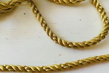 5 yds Vintage French Gold Metallic Braid Trim Dead Stock  VV932 picture