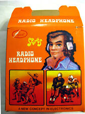 NIB Vintage Rystl Model RH-1 Solid State AM Radio Muffs Headphone  picture